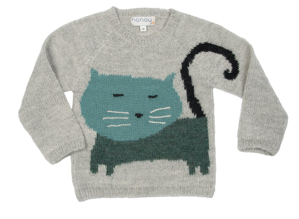 NW177 Cat sweater green