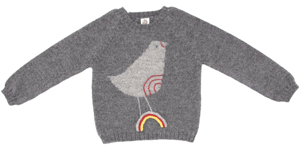 NW411 Grey Bird Sweater