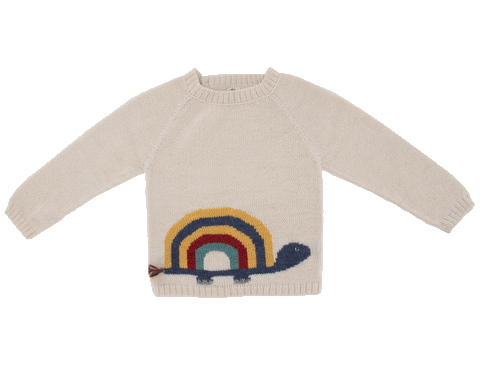 NW418 Turtle Sweater in white