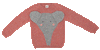 NW430 Floppy ears pink Elephant Sweater