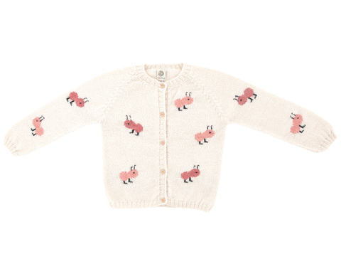 NW423 Pink ants cardigan